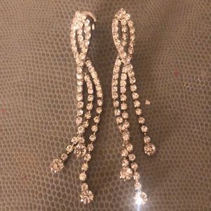 Rhinestone drop earrings